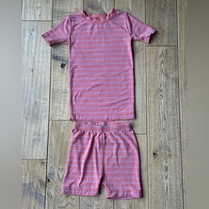 Hanna Andersson Tencel Lyocell Striped Short Pajamas Set size 5